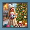 (40*40cm)Christmas Girl - Full Round Drill Diamond Painting