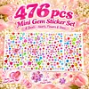 476pcs DIY Self-Adhesive Gem & Rhinestone Stickers Sparkling Jewel Stickers for Crafts & Decorations