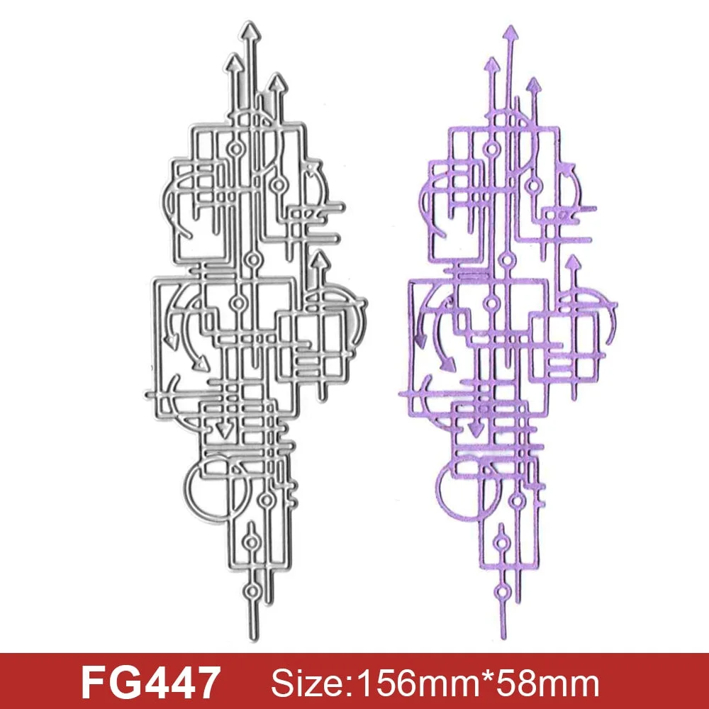 Fashion Punk Style Set Metal Cutting Frame Templates Scrapbooking Embossing Paper Cards Photo Album Craft Stencils Dies