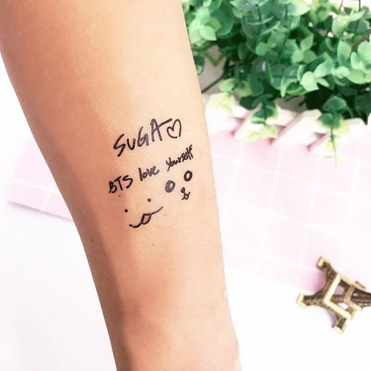 Watercolor BTS ARMY tattoo 💜 done by @tattooartist_soyeon | Instagram