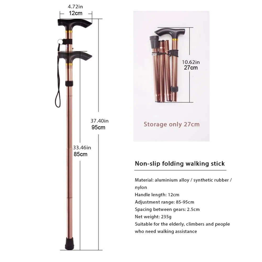 Super Light Portable Easy Folding Walking Cane