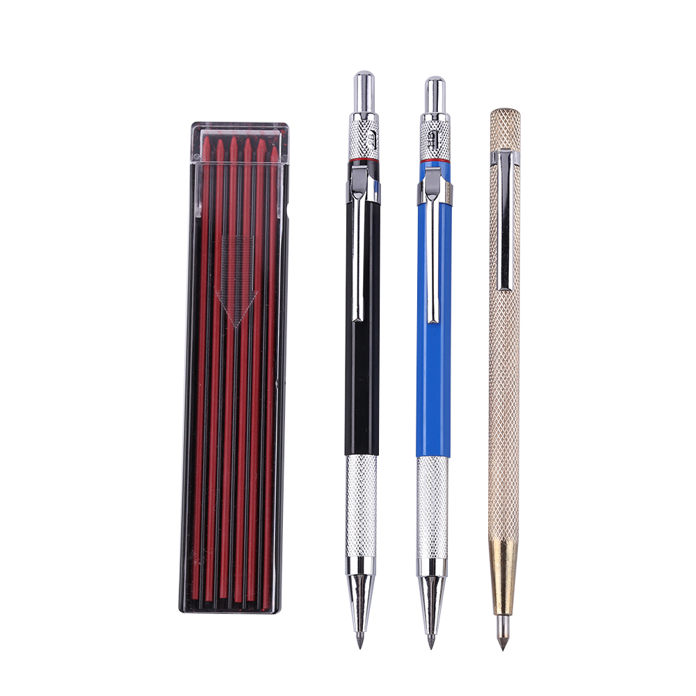 

2pcs Carpenter Pencil with Marker Pen Refills for Glass Ceramics Woodworker, 501 Original