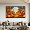 (US Only)Halloween 5D DIY Full Drill Round Diamond Painting Kit Home Wall Decor 70x40cm