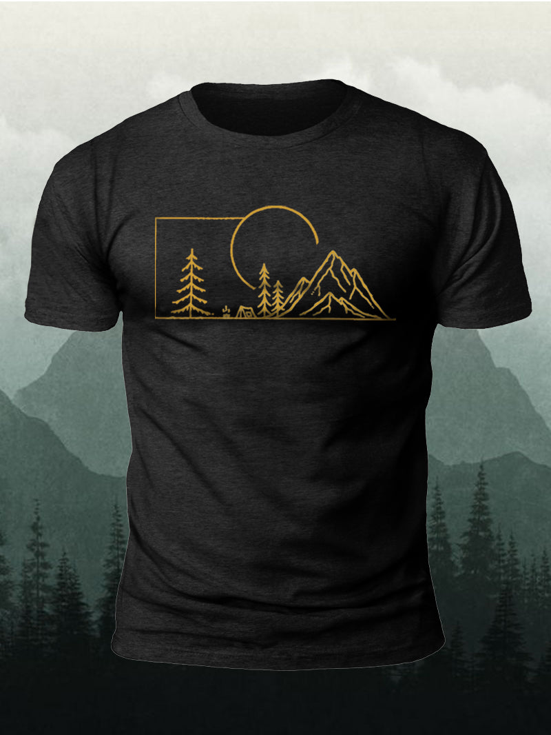 Men's Gold-Style Mountain Short-Sleeved Shirt