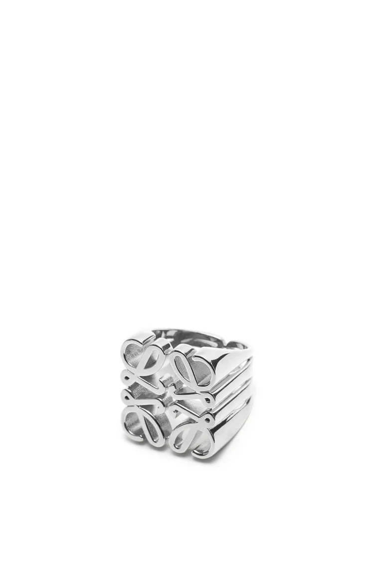 Pave Anagram Sterling Silver Knight Ring