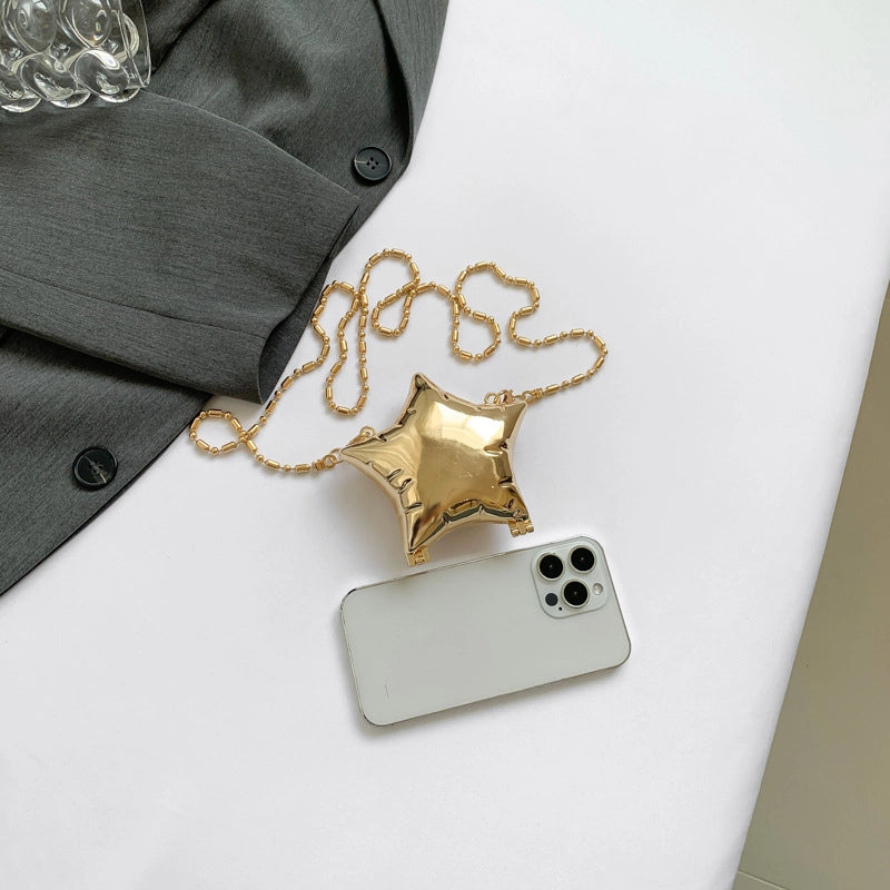 Women’s Small Arylic Star Elegant Streetwear Pentagram Magnetic Buckle Crossbody Bag