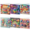 (US Only)6PCS DIY Diamond Art Greeting Cards Birthday Theme Congratulations Cards & Gifts