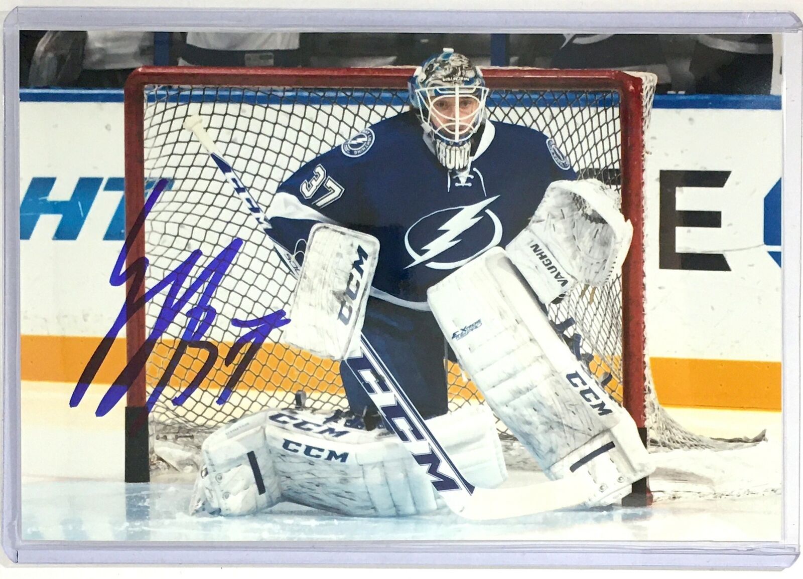 Kristers Gudlevskis Signed 4x6 Photo Poster painting Tampa Bay Lightning Auto Autograph