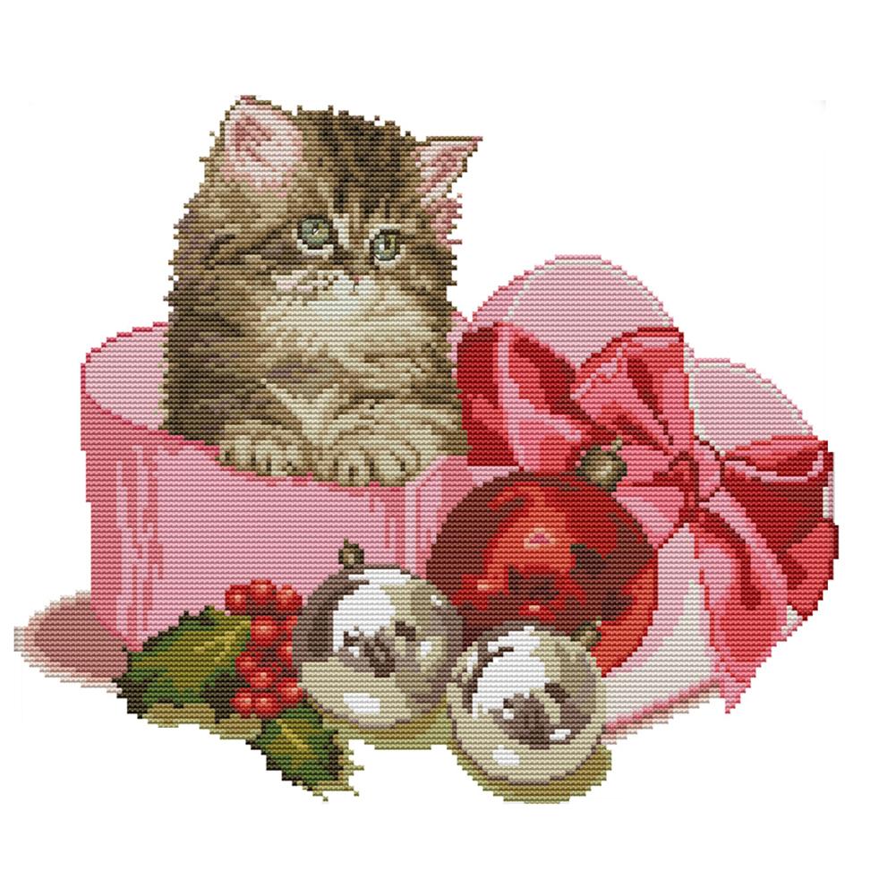 

Christmas - 14CT Stamped Cross Stitch - 37x33cm, 501 Original