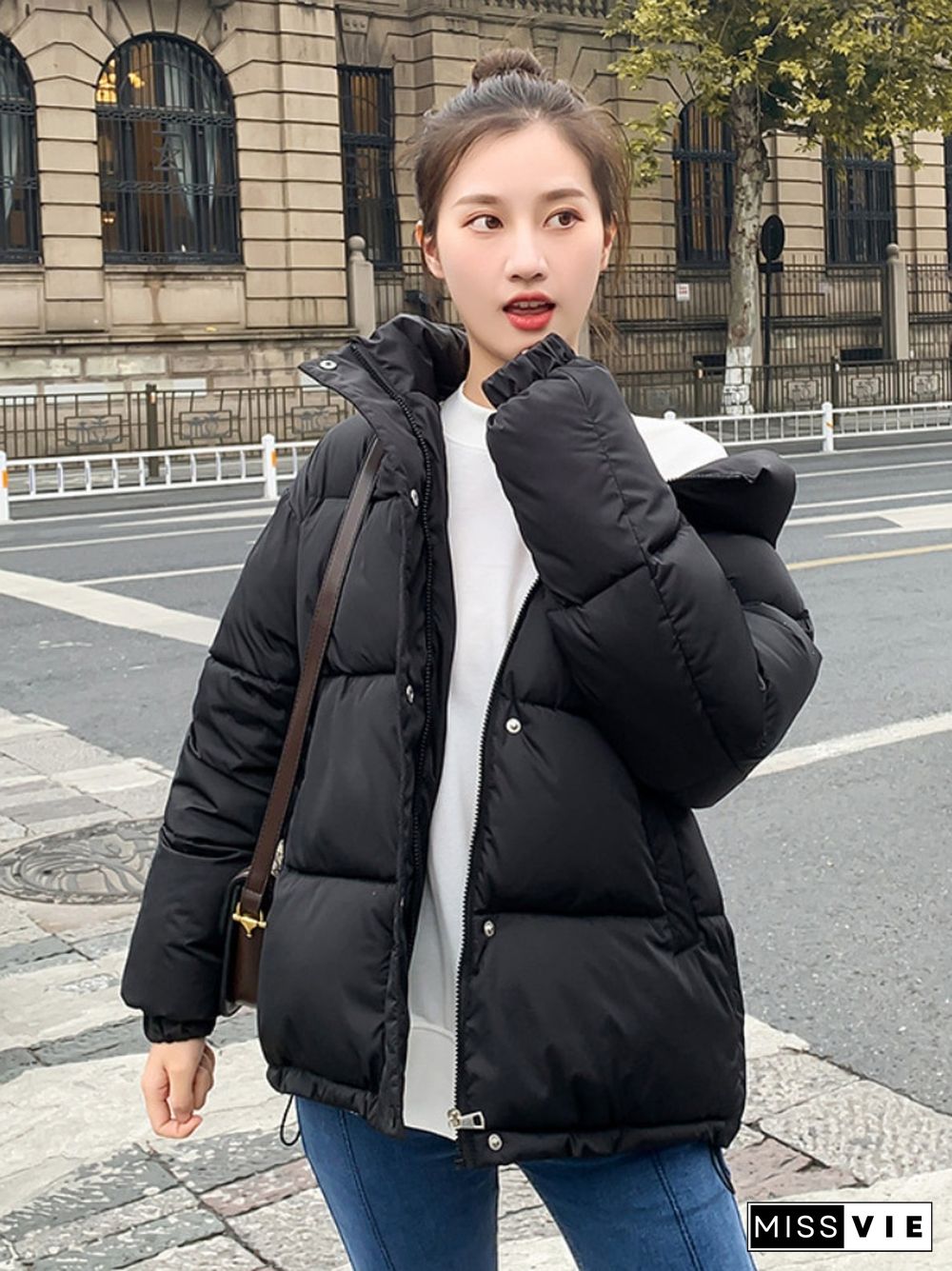 Winter Fashion New Long Sleeve Warm Casual Hooded Cotton Jacket Women's Winter Jacket Women's Winter Down JacketWomen Coat