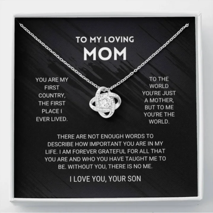 ❤️Mother's Day Sale❤️Mom - You're The World - Love Knot Necklace