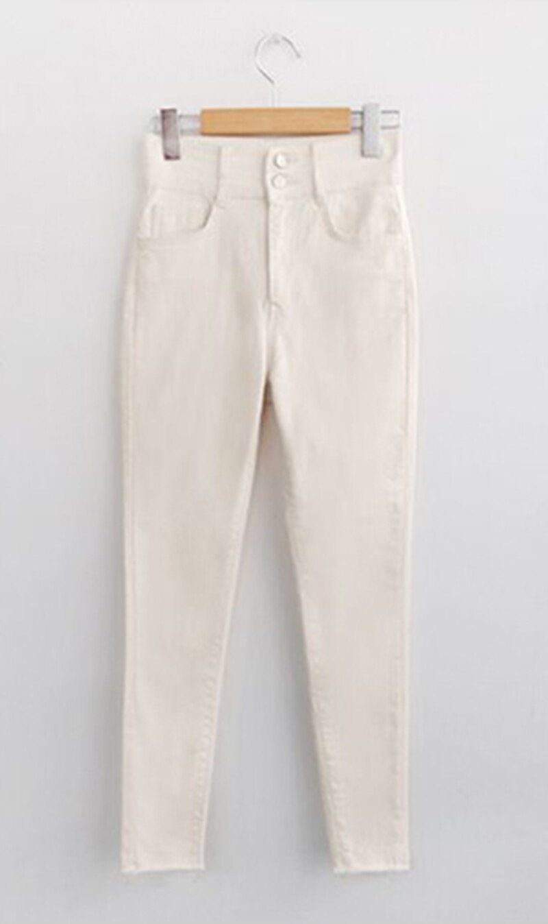 Soft High Waist Women'S Trousers Denim Streetwear Jean Vintage Girls Jeans Woman Pants Pencil Slim Stretch Femme Pantalon Mujer