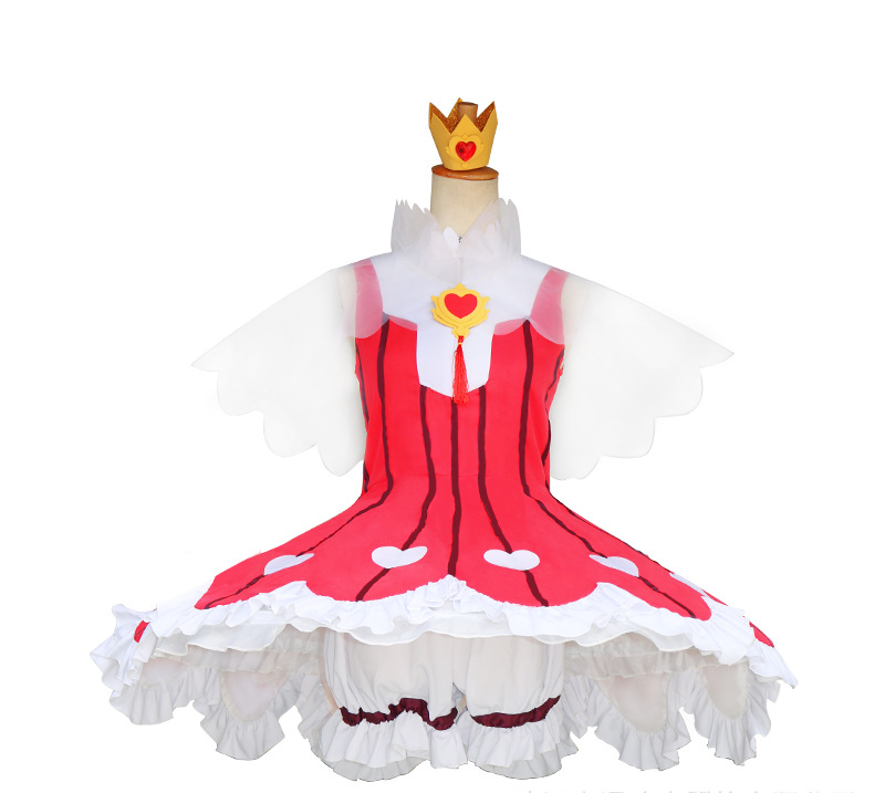 Cardcaptor Sakura Clear Card OP 2 Sakura Kinomoto Rose Heart Dress Cosplay Costume