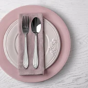 Luckyjetdeal Lace Frosted Flatware Set, Service for 8, Metallic Tableware Disposable Kitchenware Table Decoration & Accessories