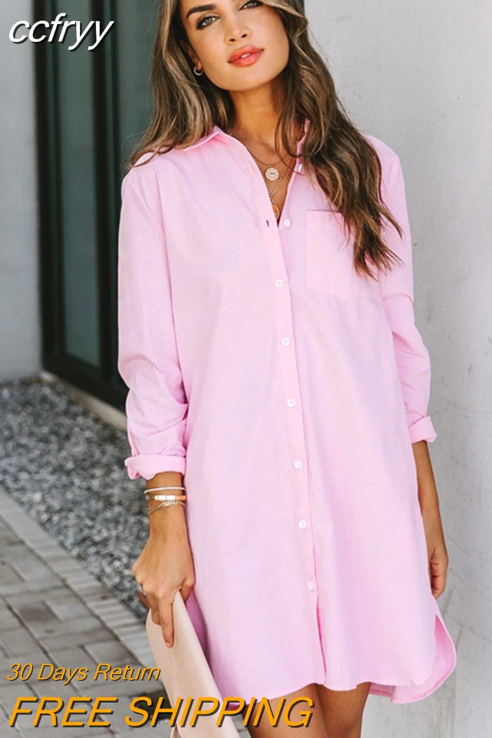 Huibahe Minimalist Solid Color Full Sleeve Women Long Shirt Causal Loose Button Up Woman Tunic Blouse 2023 Spring New In Tops