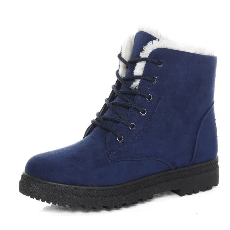 Women Boots Plus Size 44 Snow Boot For Women Winter Shoes Heels Winter Boots Ankle Botas Mujer Warm Plush Insole Shoes Woman