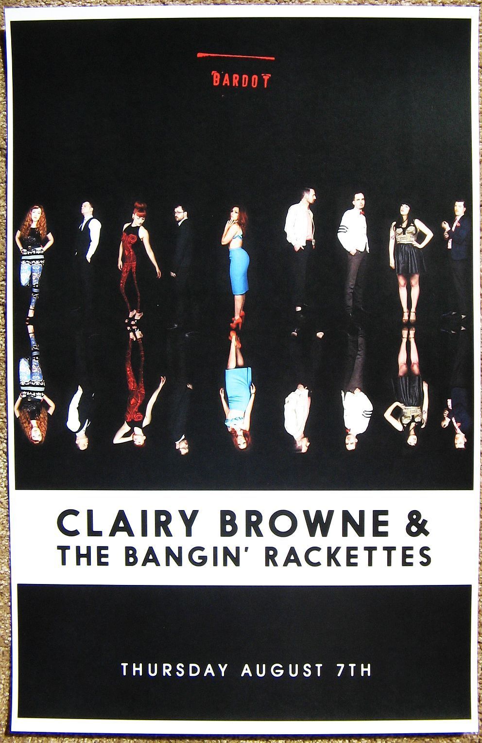 CLAIRY BROWNE & BANGIN' RACKETTES 2014 Gig POSTER Miami Florida Concert