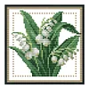Flower-Month - 3 strands 11CT Stamped Cross Stitch 21*21cm(Brand)