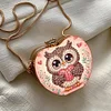 Eule DIY Diamond Painting Umhängetasche für Münzen Lippenstift Kopfhörer Geschenke
