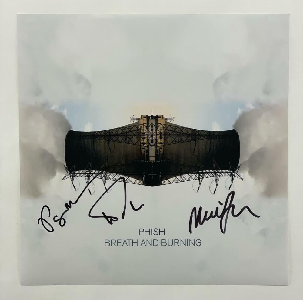 PHISH TREY ANASTASIO MIKE PAGE SIGNED AUTOGRAPH 12X12 ALBUM FLAT BREATH BURNING