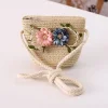 Crossbody Bag New Summer Children Beach Flower Straw Bag 3-7 Old Years Lovely Kids Holiday Travel Beach Bags