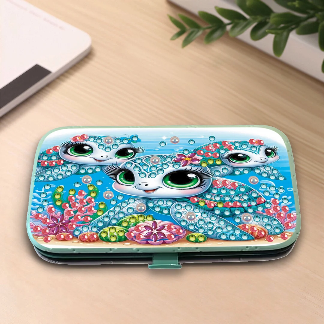 Sea Turtle Diamond Painting Nail Art Bag Set Includes 7 Professional Tools