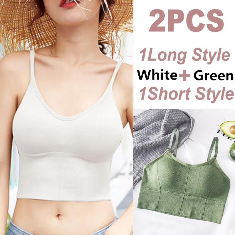 Long Style Women Tank Crop Top Sexy Underwear Female Crop Tops Lingerie Intimates With Padded Camisole Femme Push Up Bralette