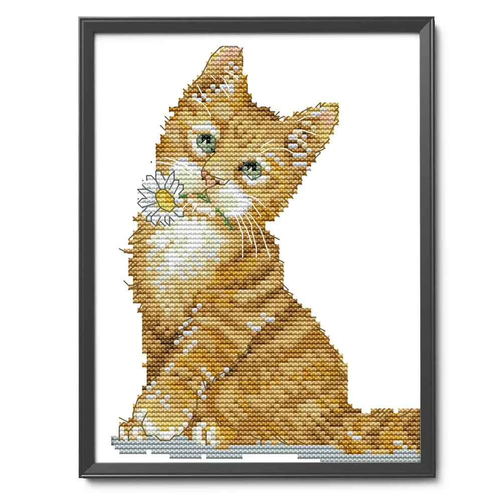 14ct Stamped Cross Stitch - Cat(17*21cm)