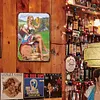 Pin Up Girl et bi&egrave;re - Panneaux en &eacute;tain m&eacute;tallique(20*30cm/30*40cm)