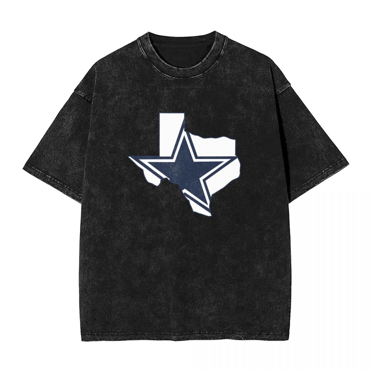 Dallas Cowboys Map Logo Men's Oversized Streetwear Tee Shirts