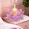 DIY Lotus Flower Diamond Painting Candle Holder Acrylic Three-Dimensional Aromatherapy Rack Home Decor Gift