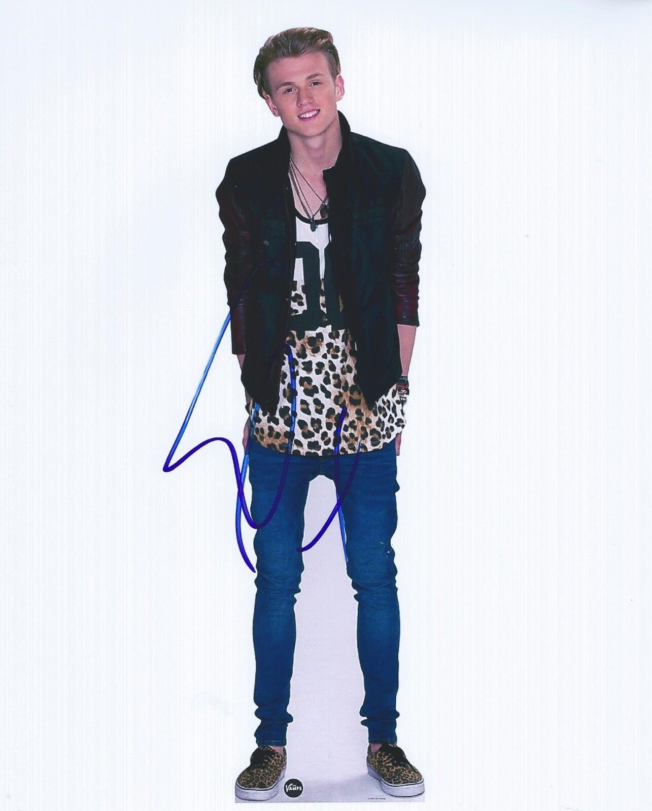 TRISTAN EVANS THE VAMPS SIGNED AUTOGRAPHED 8X10 Photo Poster painting UK POP #1