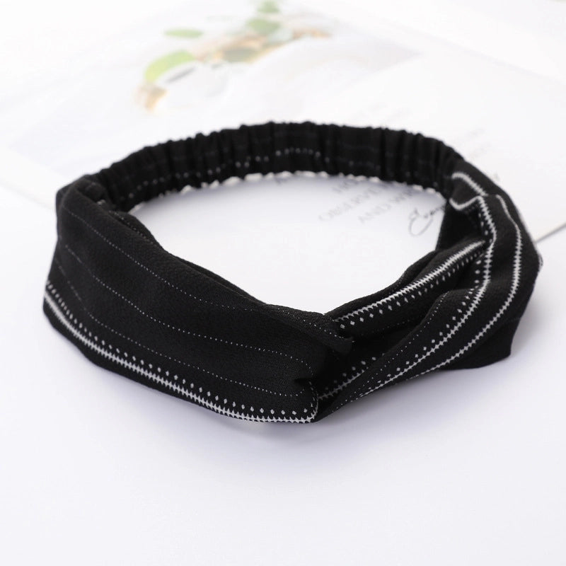 Women’s Lady Polka Dots Flower Cloth Hair Band