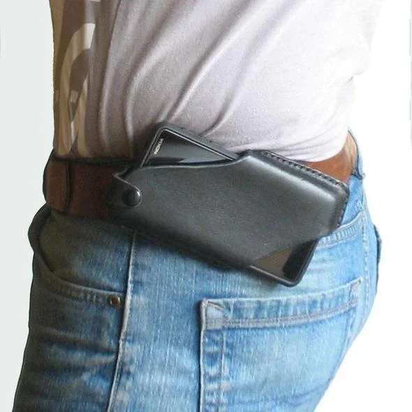 Genuine EDC Leather Phone Holder Phone Case Waist Belt Bag