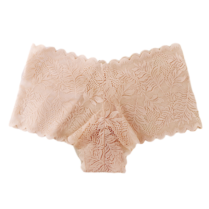 Lovingerie - Alluring Women's Breathable Lace Briefs Featuring Mid-Rise V-Shape Design 