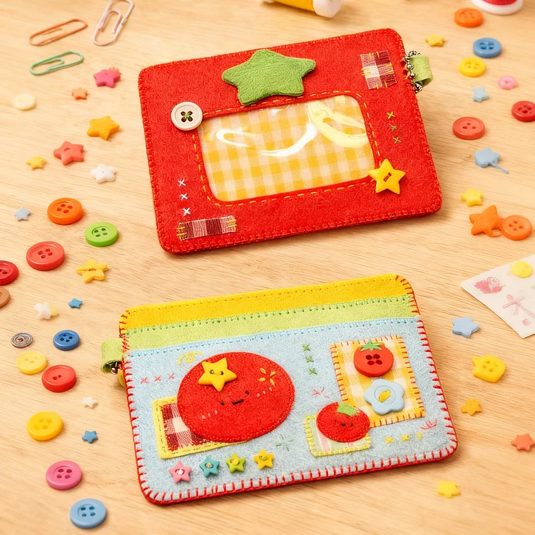 DIY Felt Tomato Patchwork Card Holder Kit