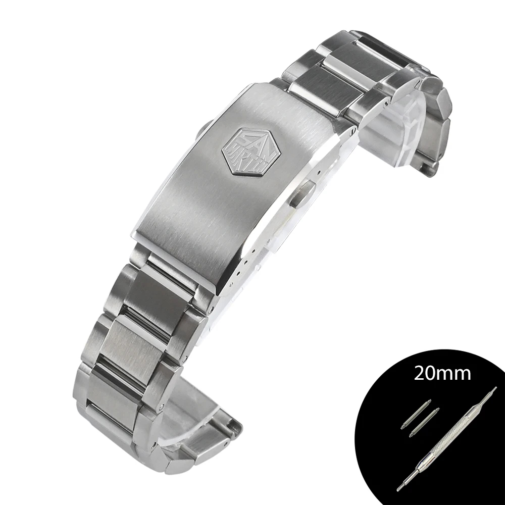 San Martin Watch Parts No Insert Flat Ends Bracelet 3Links Universal Strap San Martin Watch san martin watchSan Martin Watch