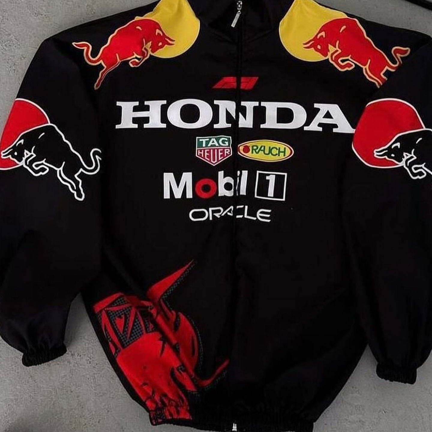 Unisex Classic Team Logo Retro Racing Jacket