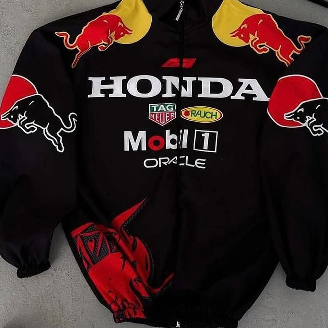 Unisex Classic Team Logo Retro Racing Jacket