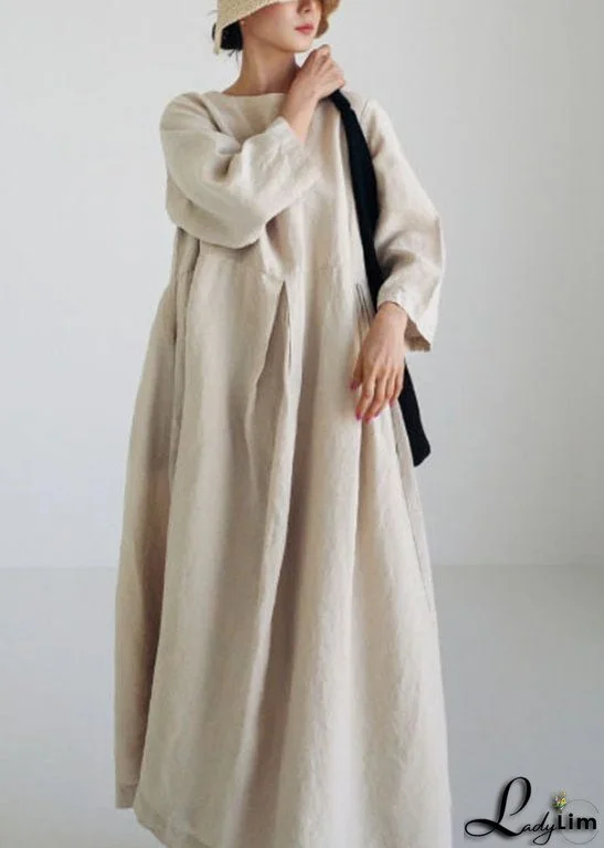 Deep Blue Floral Cotton Dresses Pockets Patchwork Summer