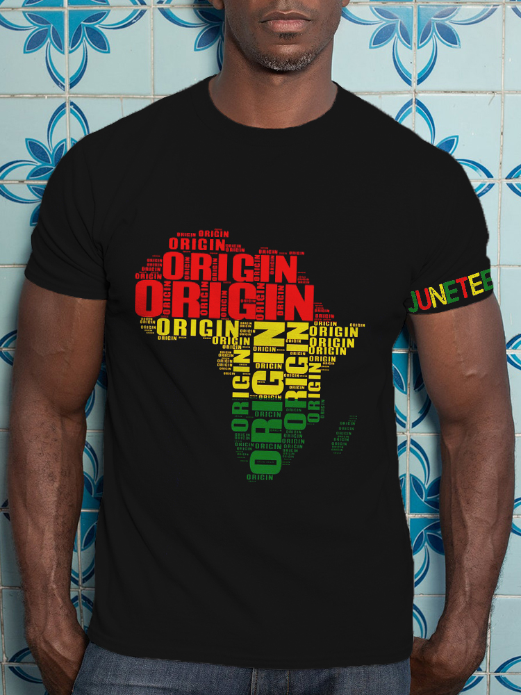 Men's Origin Africa Map Short Sleeve T Shirt wearshes