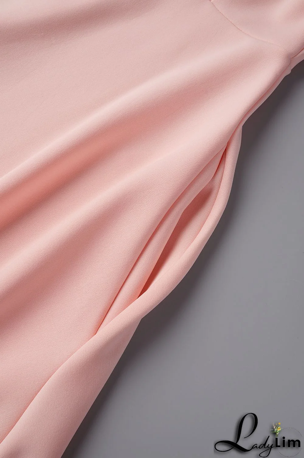 Pink Casual Elegant Solid Patchwork O Neck A Line Dresses