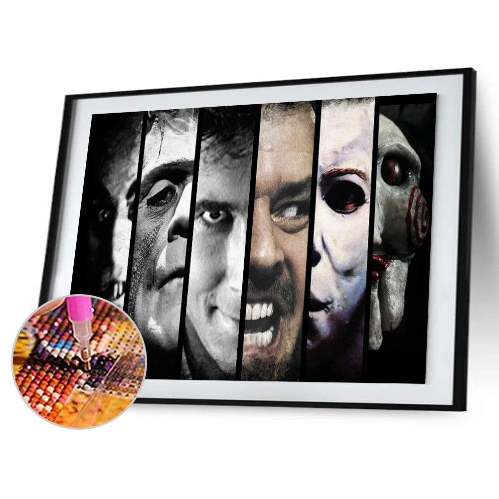 5D Kit Rhinestone Horror Movies Full Round Drill Diamond Painting (sz1061)