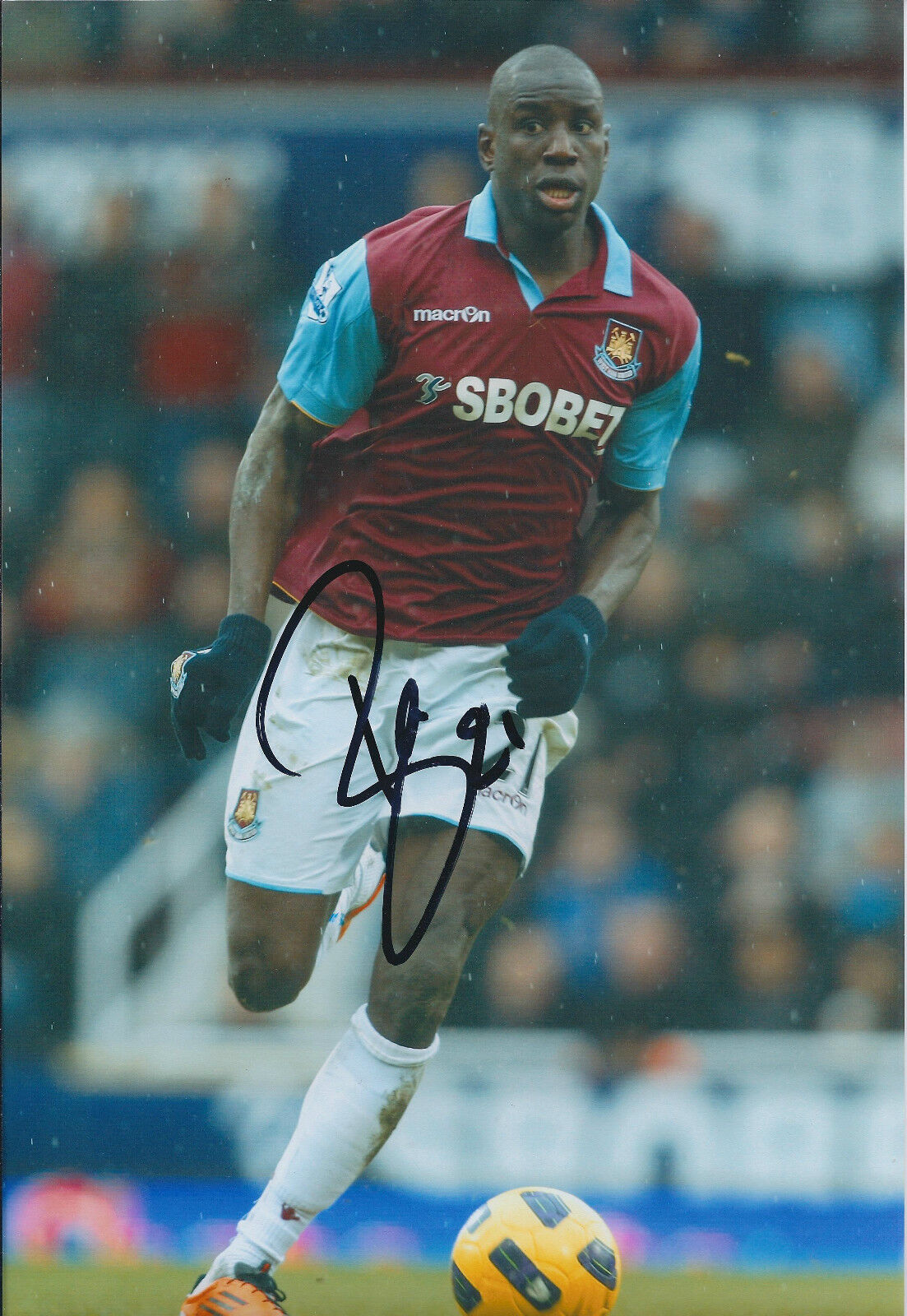 Demba BA SIGNED Autograph 12x8 Photo Poster painting AFTAL COA West Ham UNITED Authentic