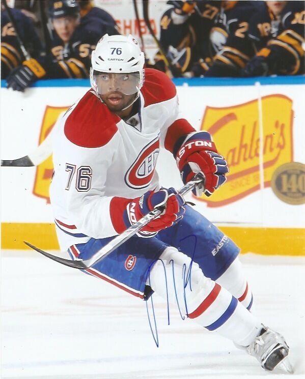 Montreal Canadiens PK Subban Signed Autographed 8x10 NHL Photo Poster painting COA F