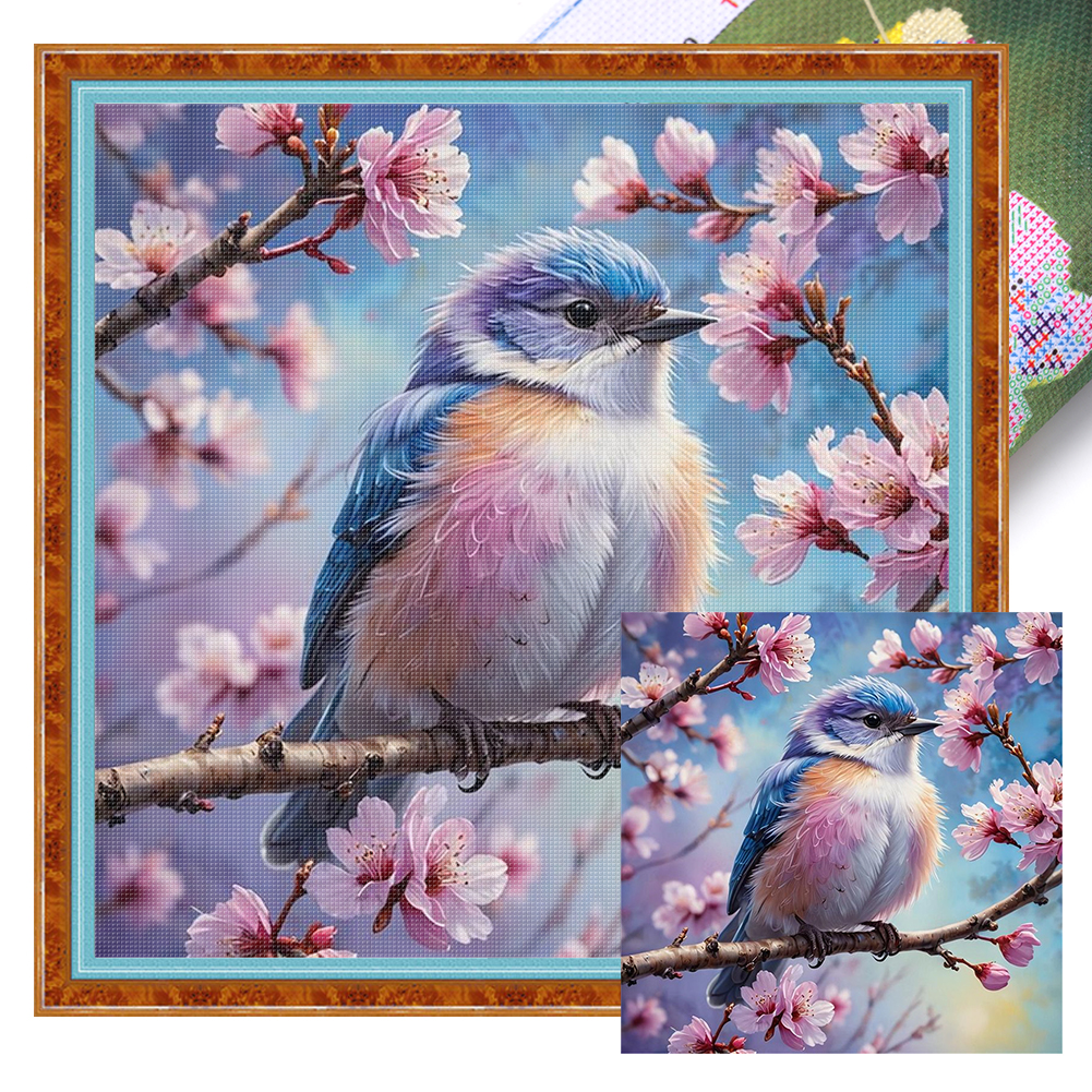 Bird On The Branch Full 11CT Pre-stamped Canvas(40*40cm) Cross Stitch