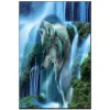 Waterfall wolf | Full Round Diamond Painting Kits