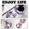 6PCS Lavendelzwerg - 5d DIY Basteluntersetzer