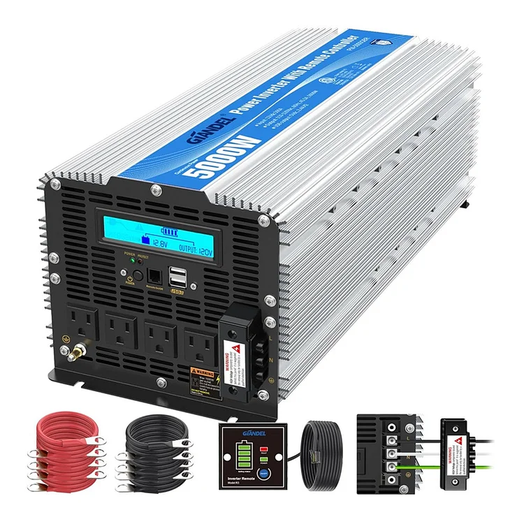 【FOR USA】Used - Very Good  5000W  ETL Listed UL458 Standard  Heavy Duty Modified Sine Wave Power Inverter 12V DC  to  110 120V AC