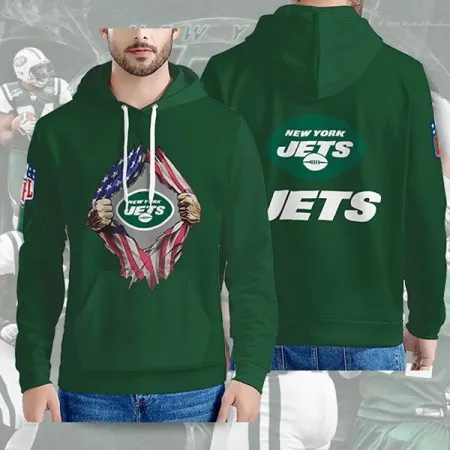 Men's New York Jets Green 3D Trending T-Shirt Hoodie